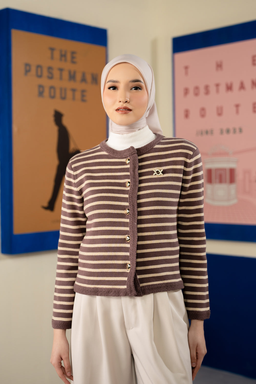 Crew Cardigan Cardigan Sweaters Elodie Cardigan Elodie Stripe Knit