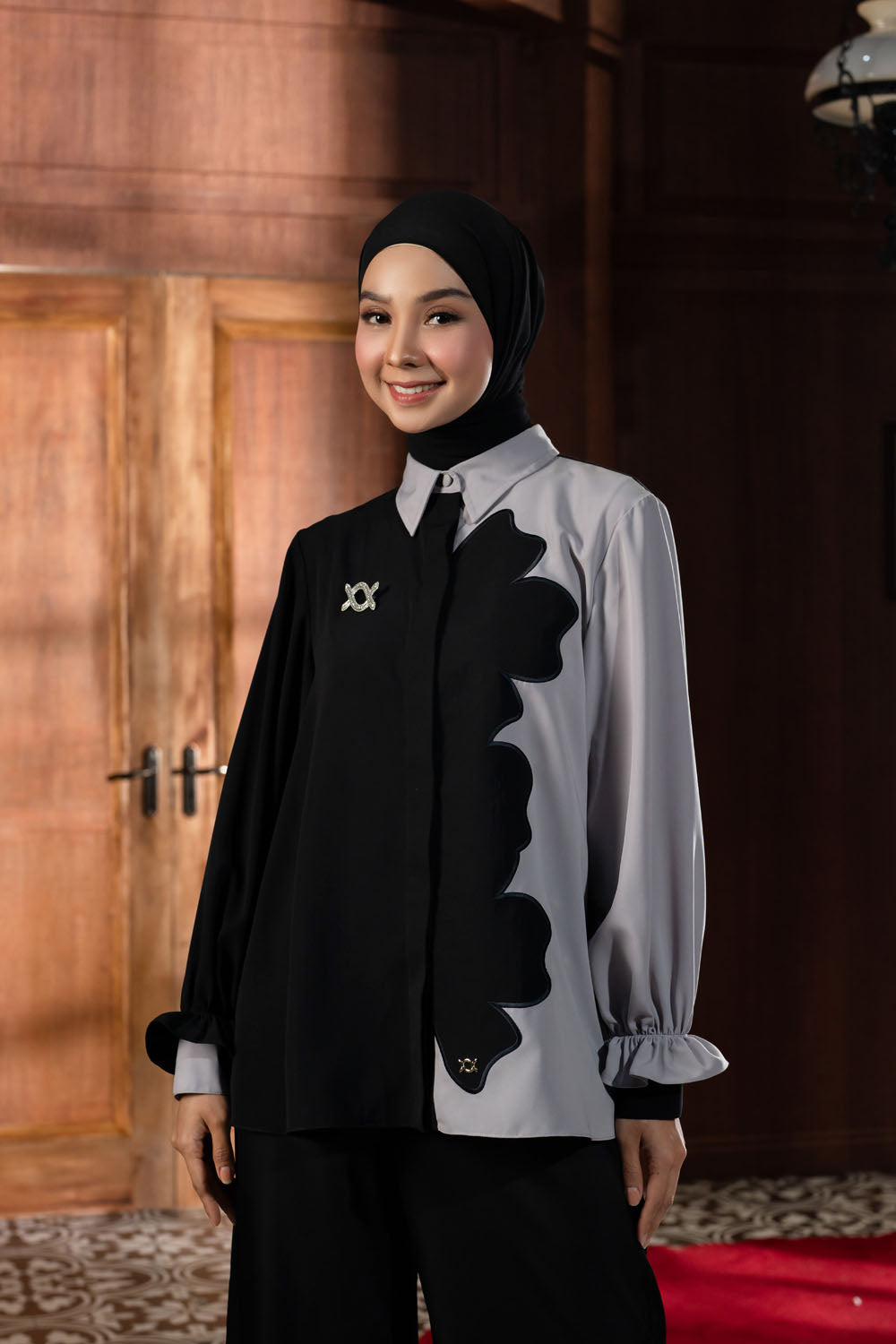 Lunetha Shirt Black Alloy