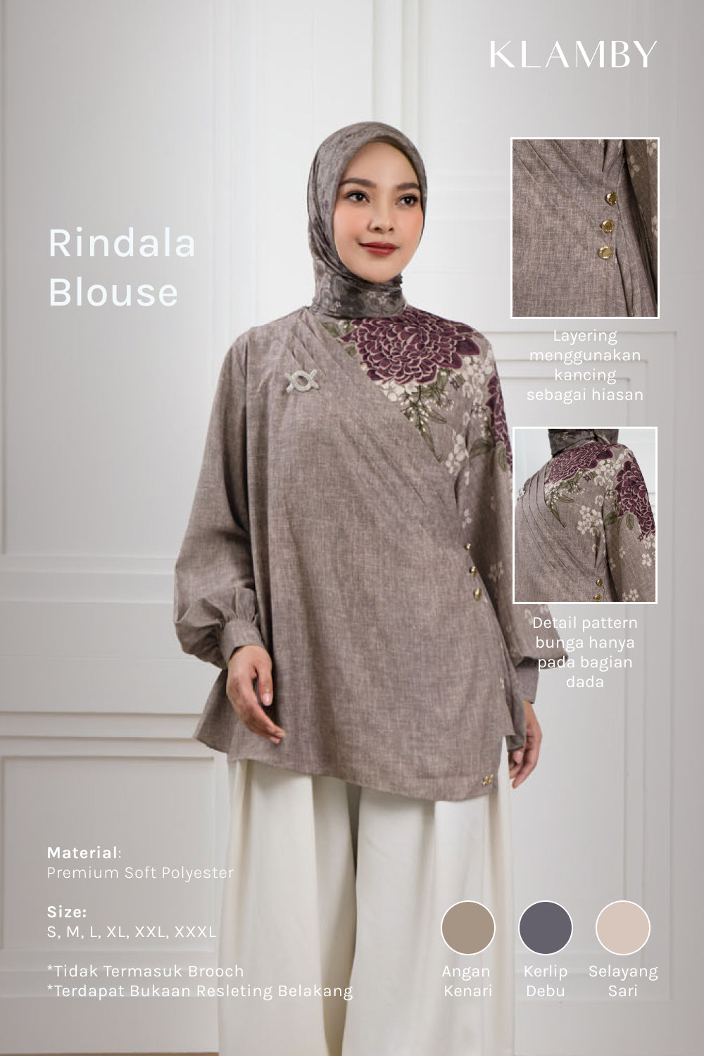 Rindala Blouse Selayang Sari