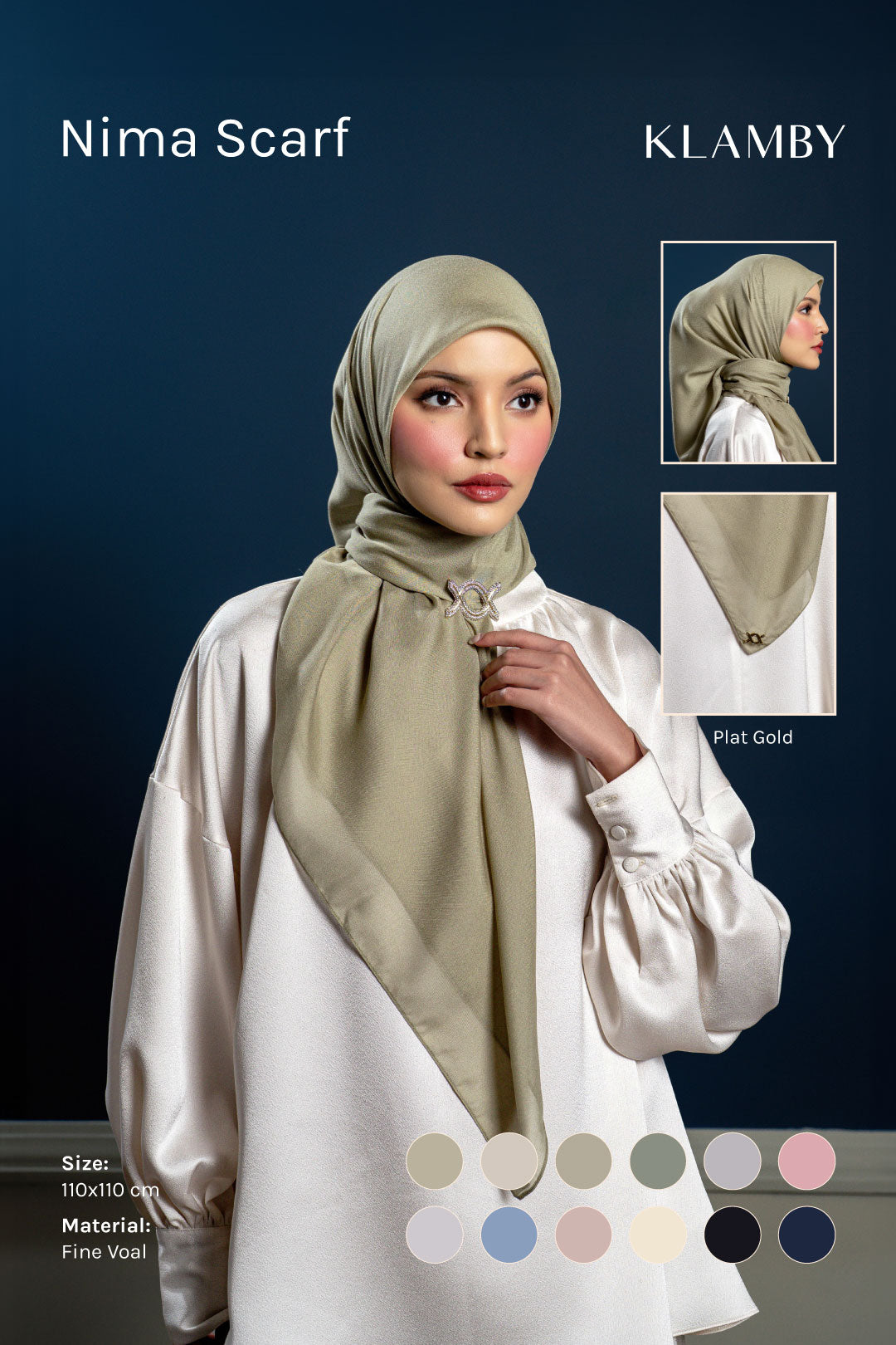 Nima Scarf Harbor Blue