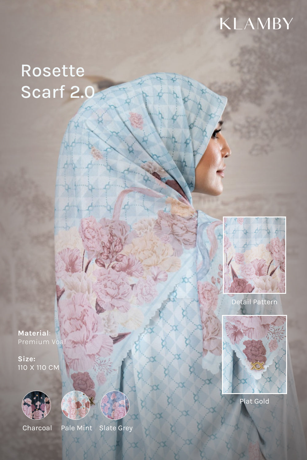 Rosette Scarf 2.0 Pale Mint