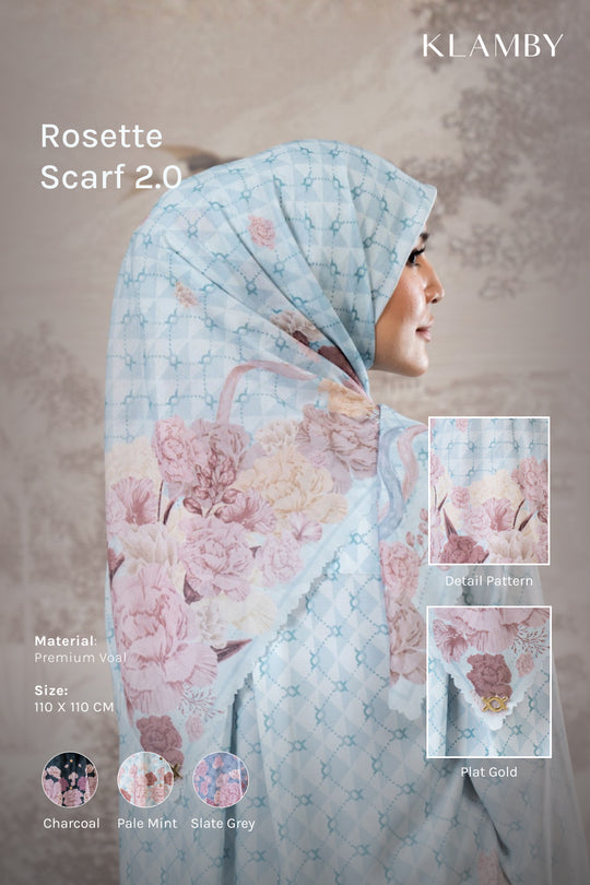 Rosette Scarf 2.0 Pale Mint
