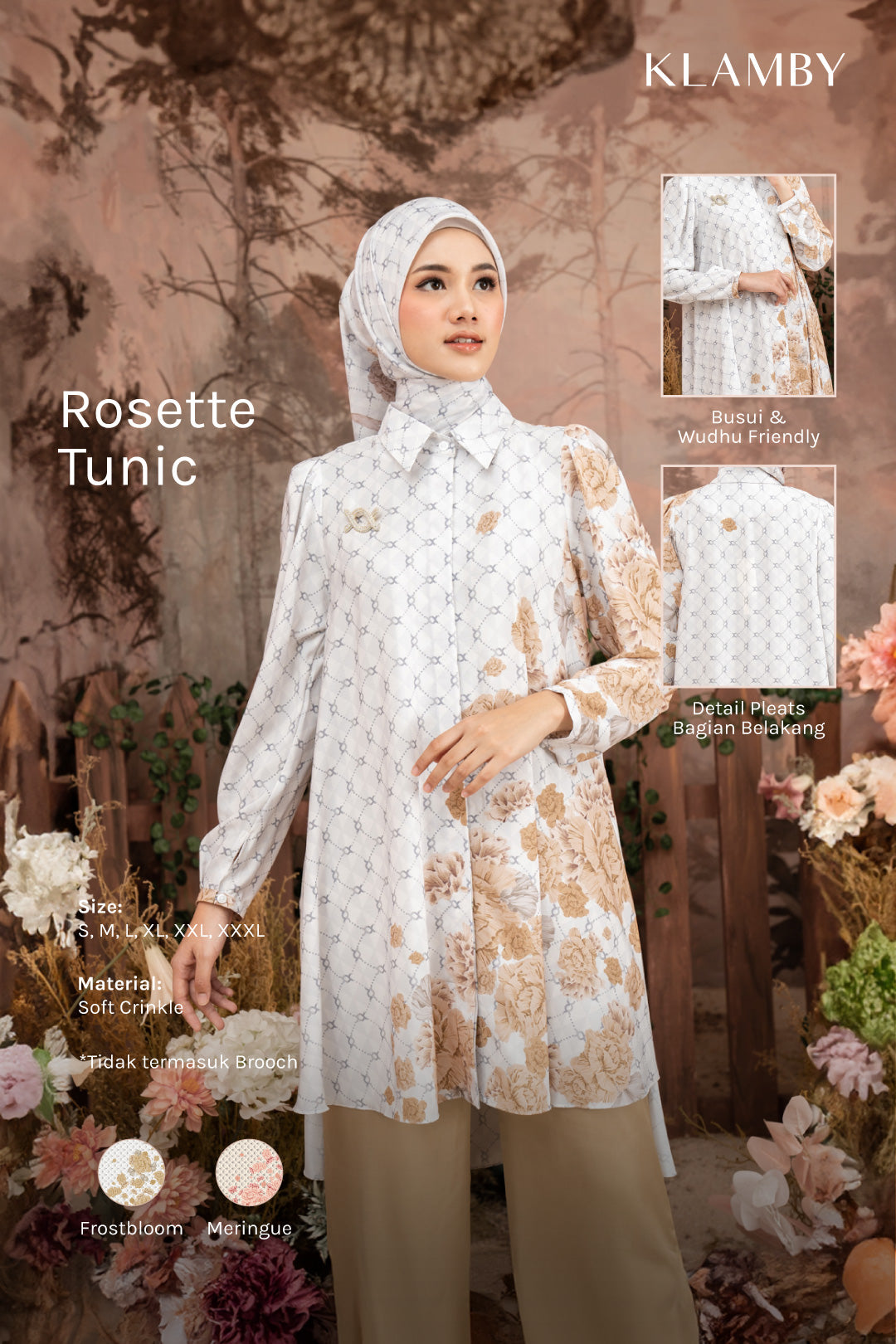 Rosette Tunic Frostbloom