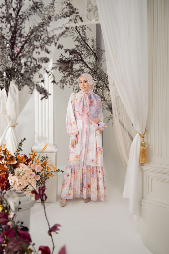 Sagara Dress & Scarf Syar’i Set Centella