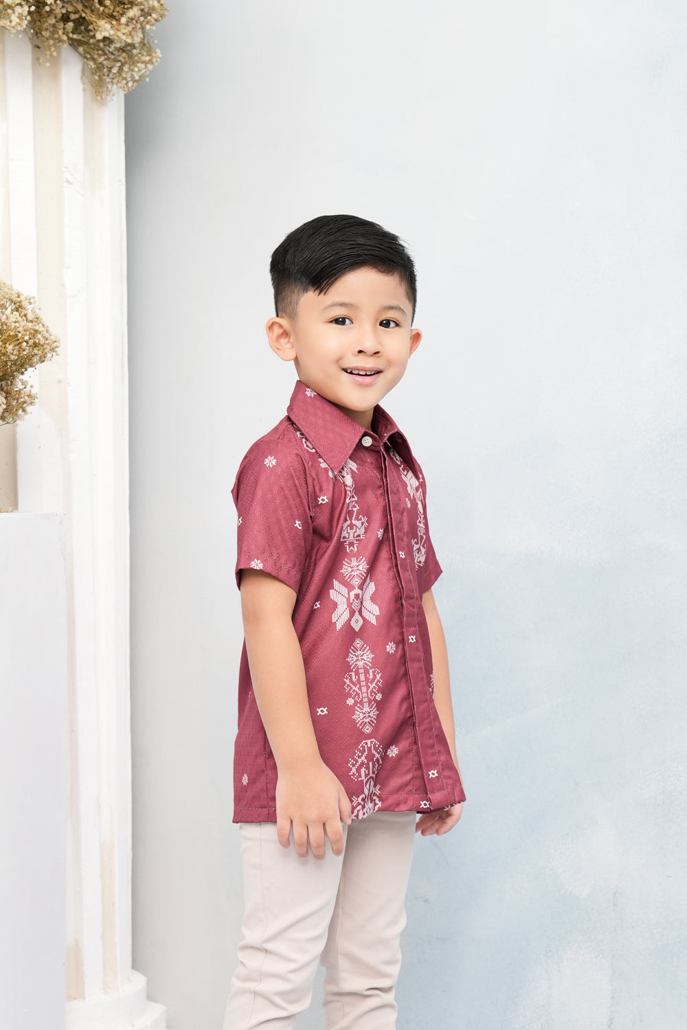 Lingga Shirt Boy (Minor) Merah Biram