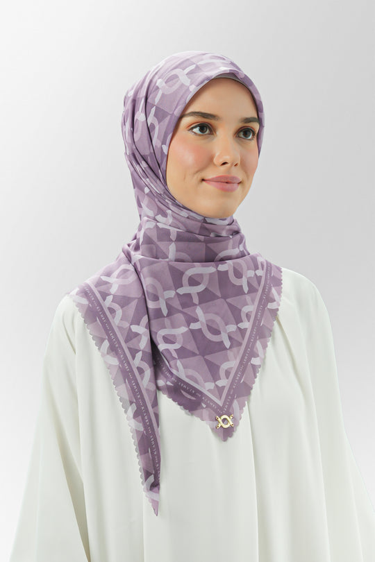 Grande Monogram Scarf 98 Dusty Purple