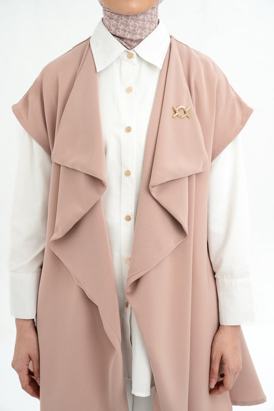 Shara Outer Vest (Minor) Dusty Rose