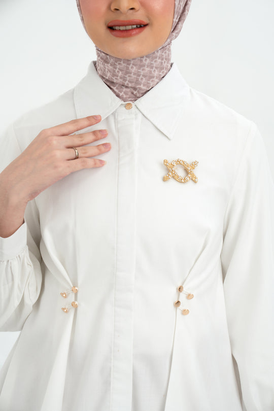 Camille Shirt White Dove