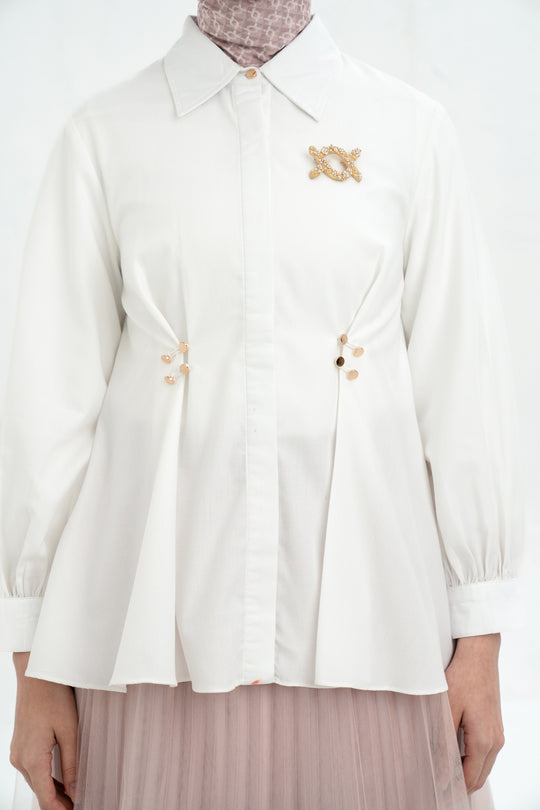 Camille Shirt White Dove