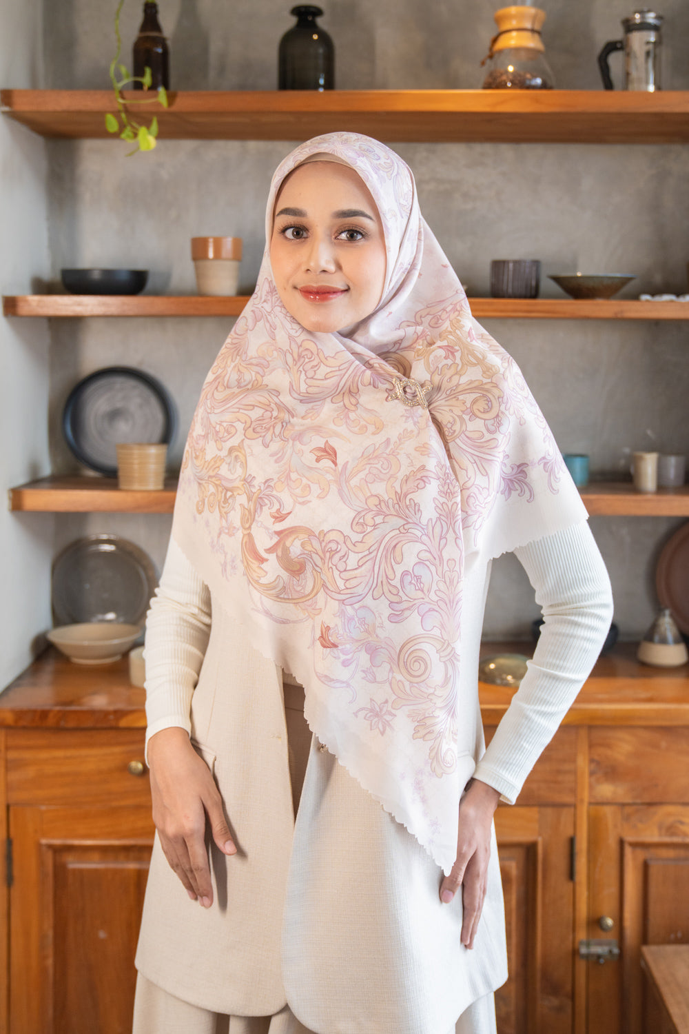 Danisha Scarf Syar'i Sunkist Dream - Wearing Klamby