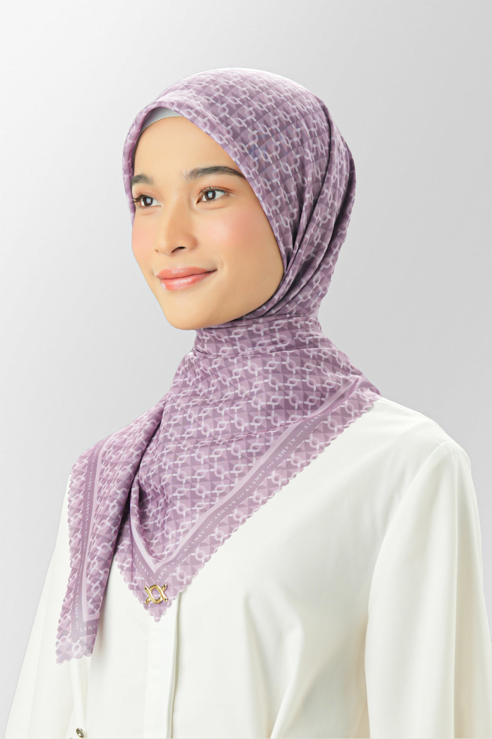 Mini Monogram Scarf 98 Dusty Purple