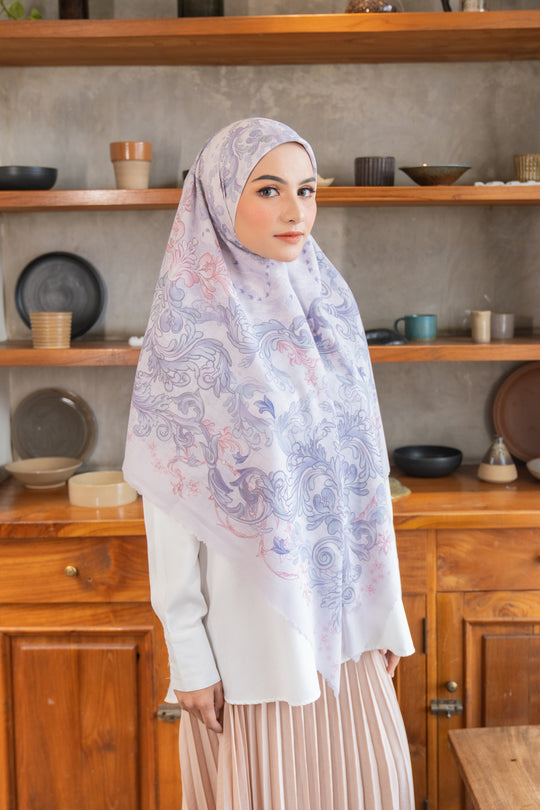 Danisha Scarf Syar'i Silver Berry