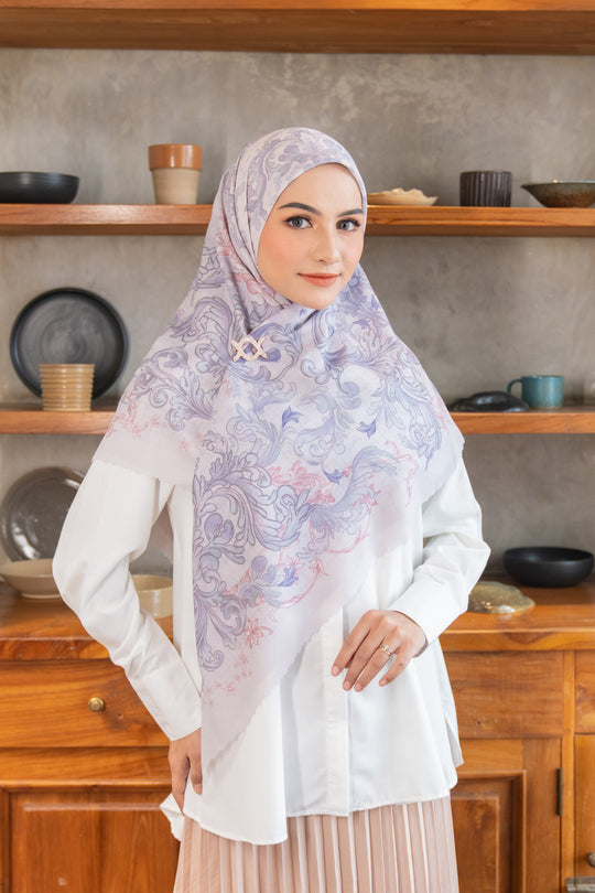 Danisha Scarf Syar'i Silver Berry