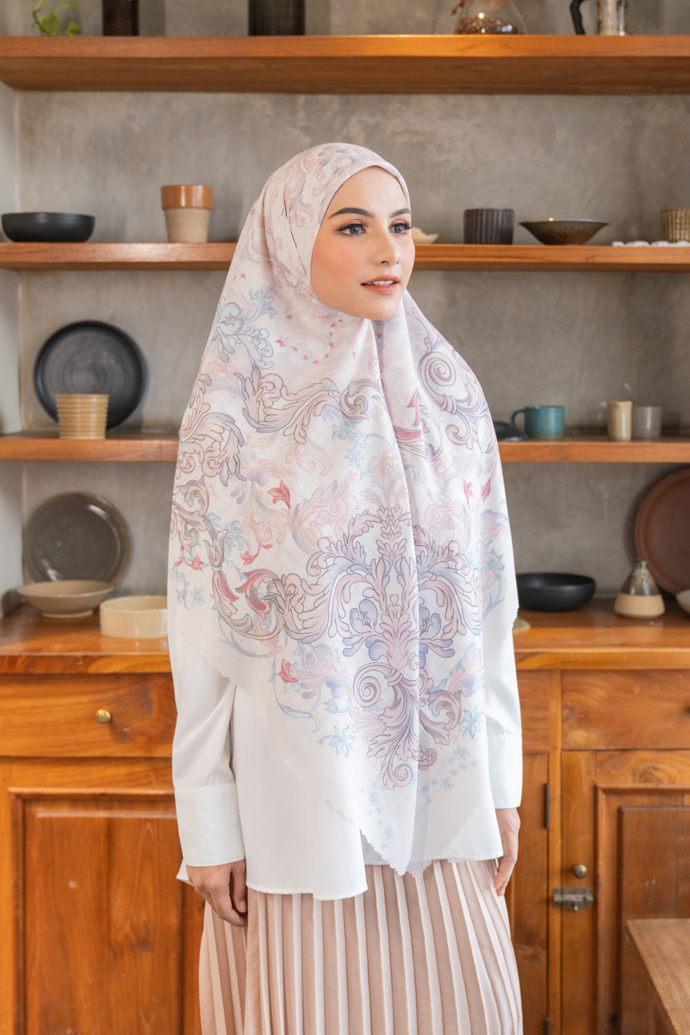 Danisha Scarf Syar'i Bubblegum Peach