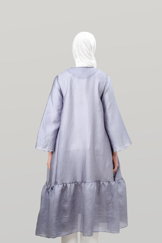 Aerish Abaya Outer Harbor Mist - Wearing Klamby