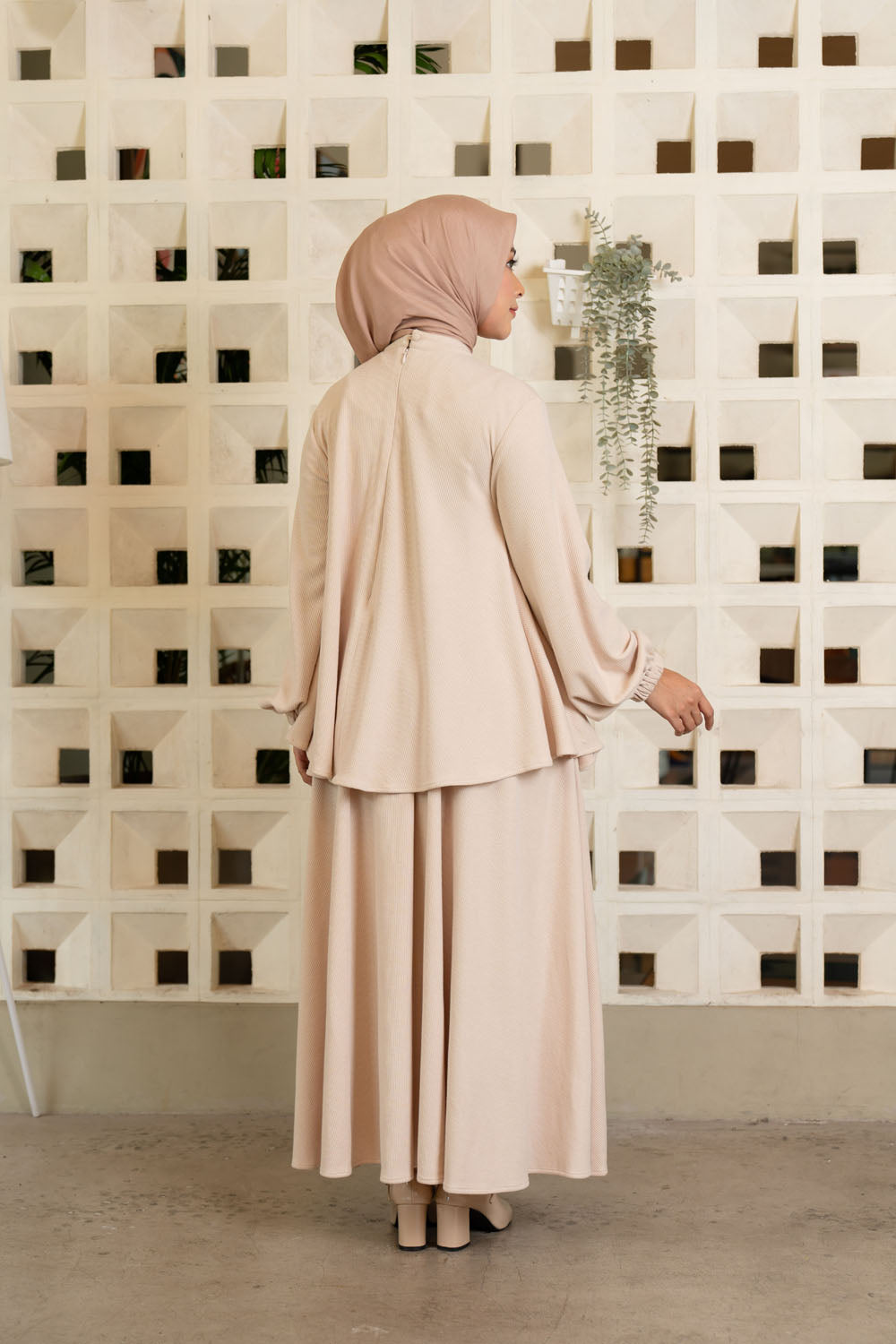 Tyra Blouse & Skirt Set Butter Cream