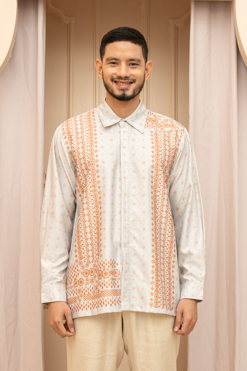 Maala Long Shirt Men Citronelle - Wearing Klamby