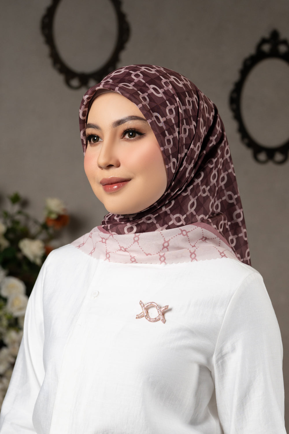 Calya Monogram Scarf Lava