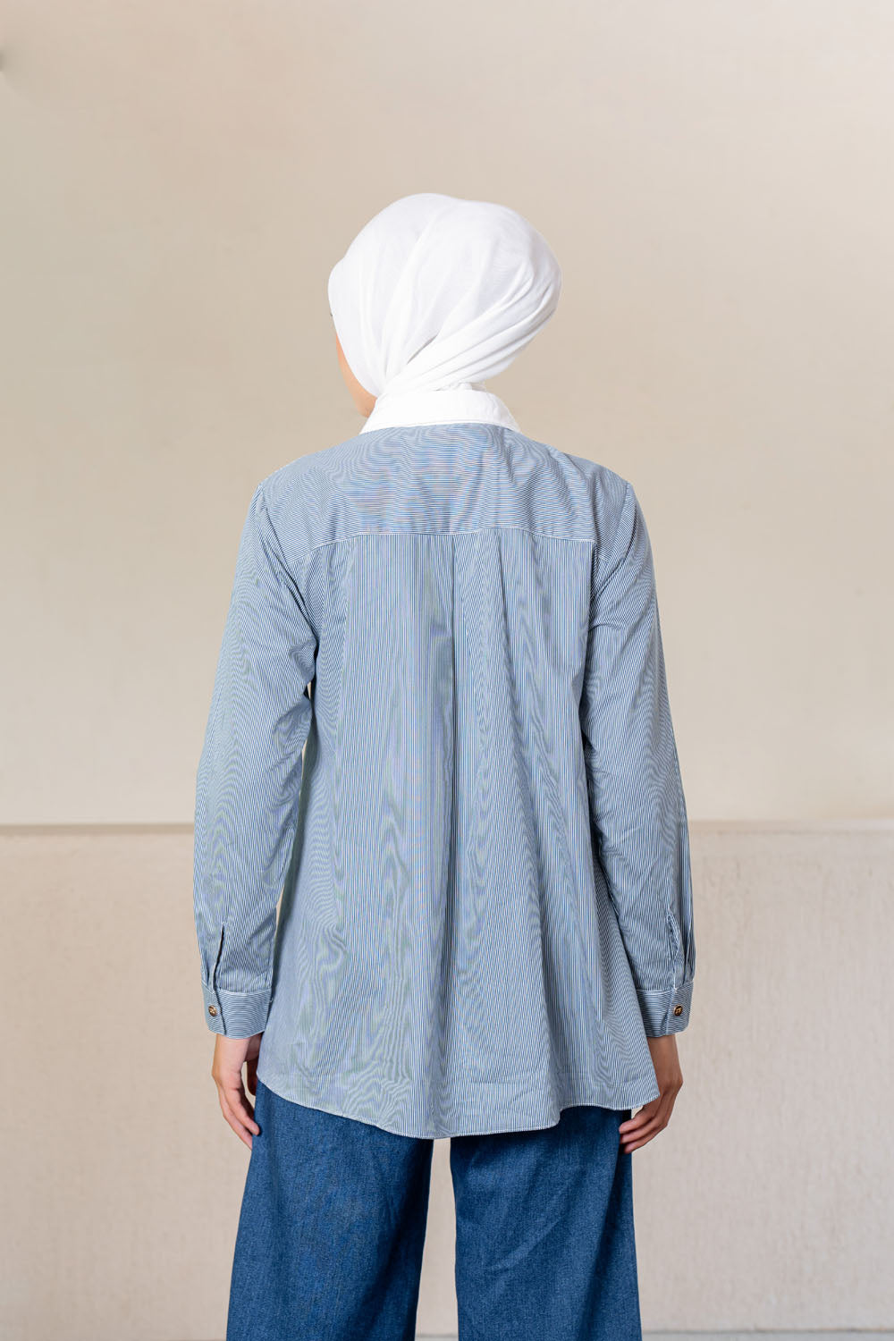 Meira Stripe Shirt Moonlight Blue