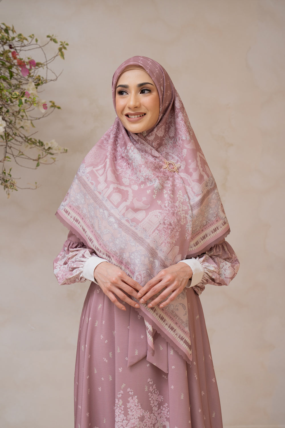 Biyya Scarf Syar'i 2.0 (Extended) Dusty Rose