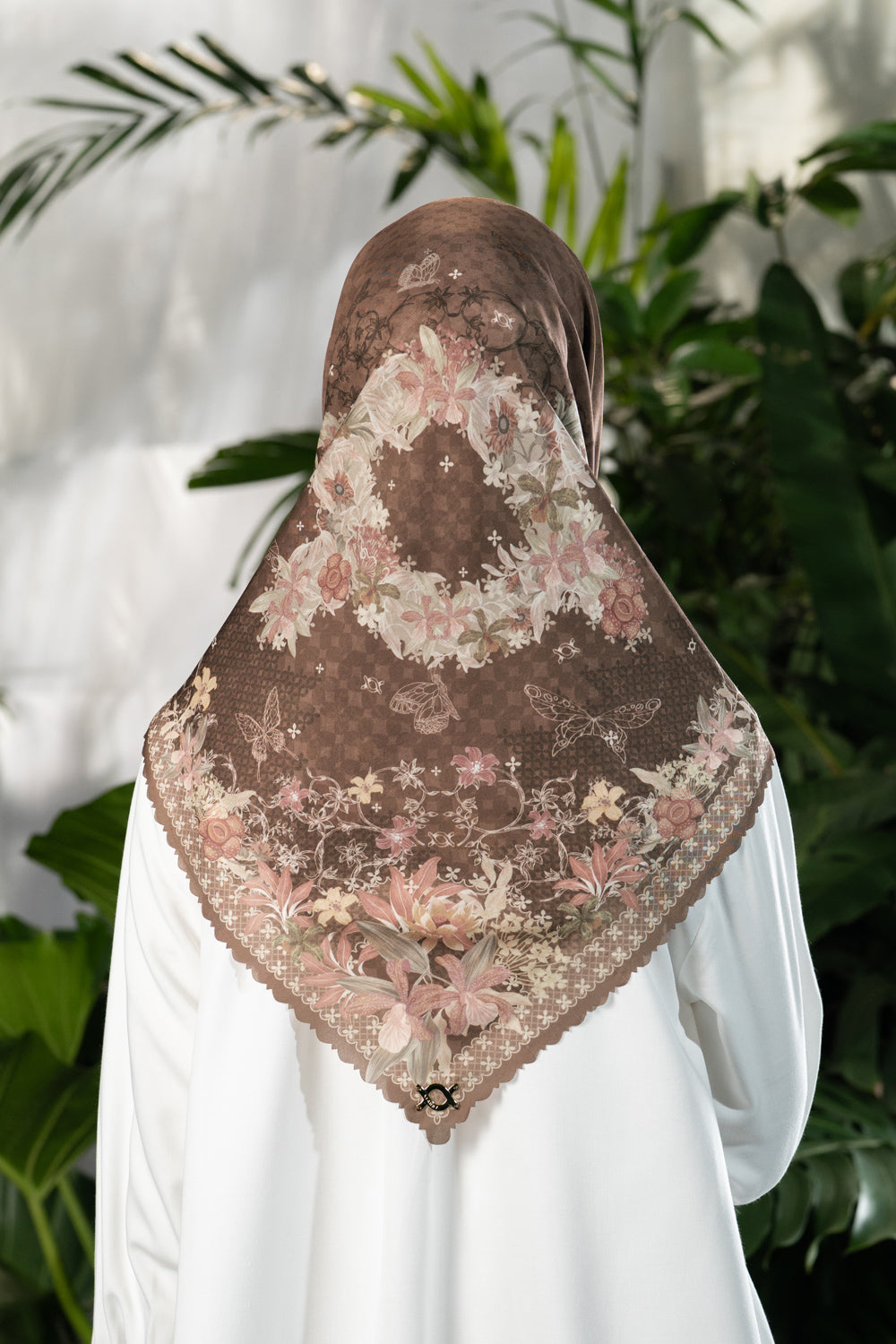 Seruni Scarf Marmer Coklat