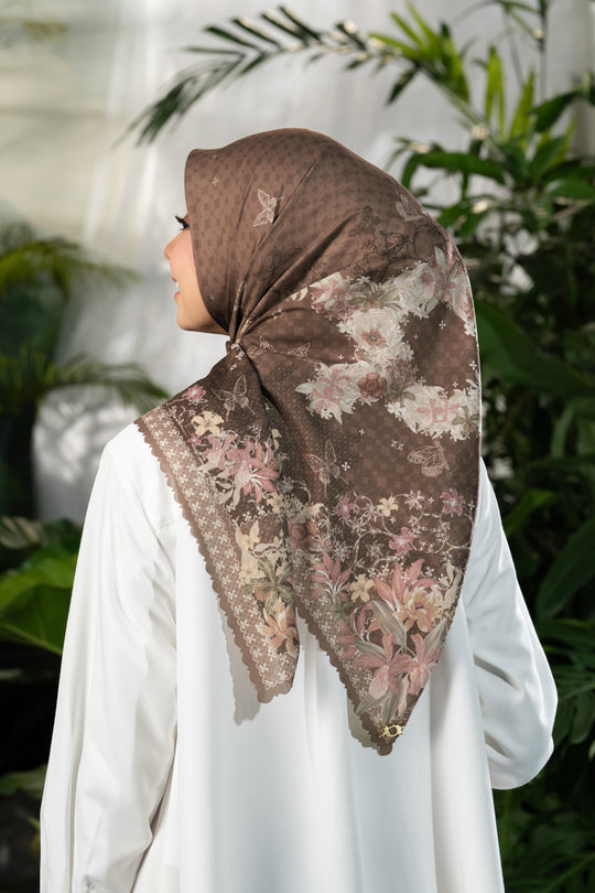 Seruni Scarf Marmer Coklat