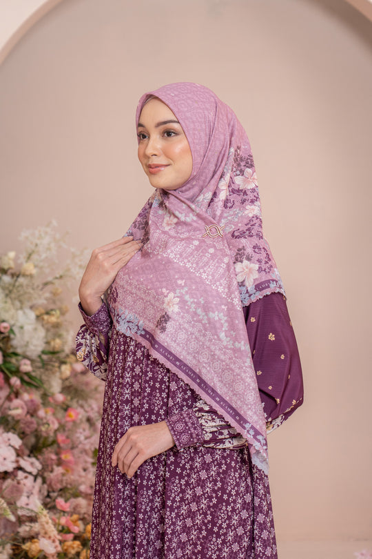 Rissa Scarf Syar'i Rosy Glam - Wearing Klamby