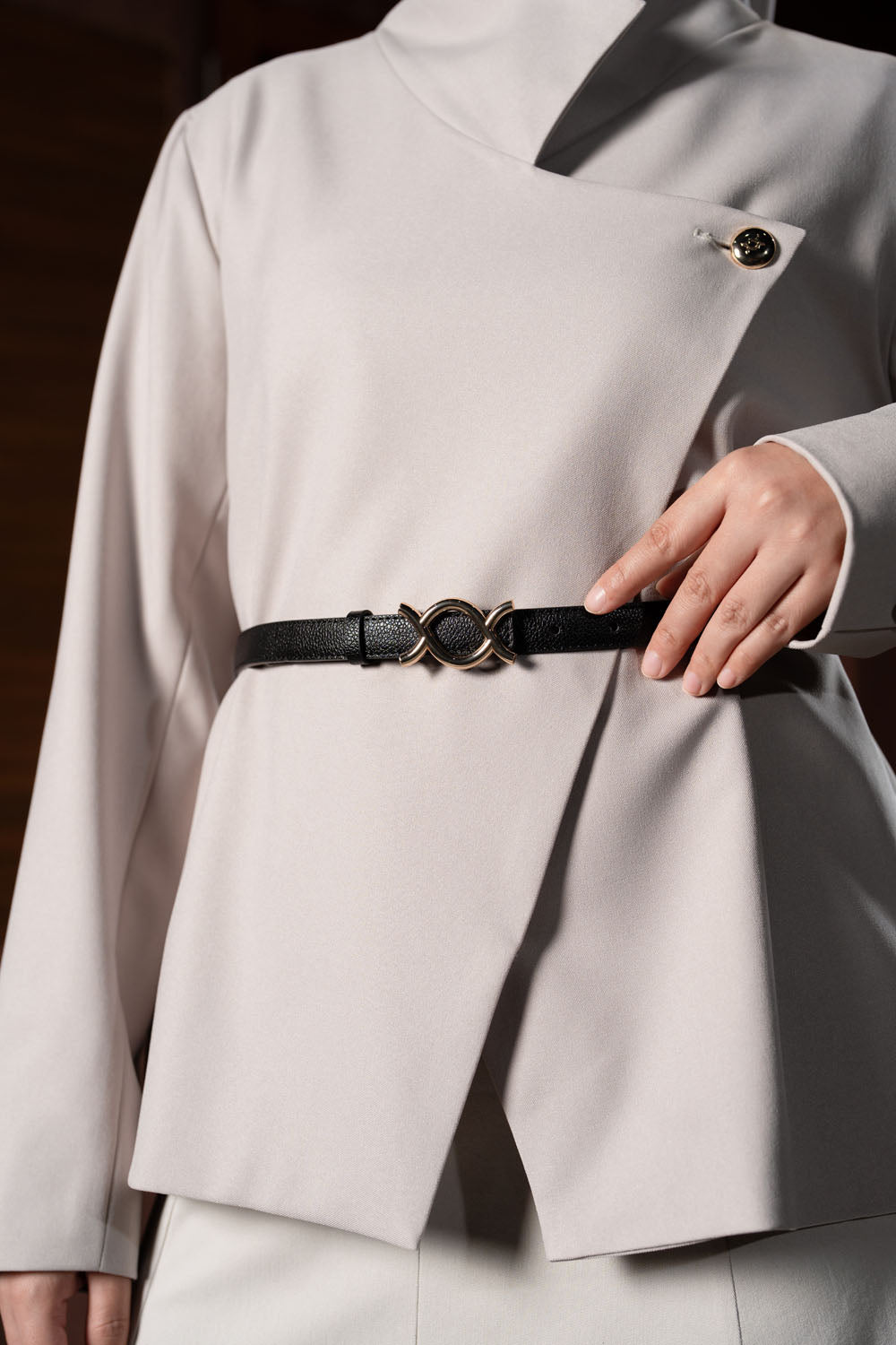 Monogram Mini Belt Black-Wine