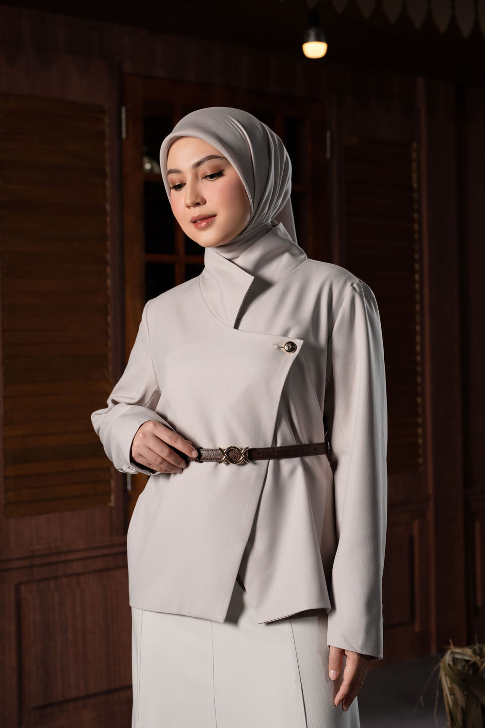 Monogram Mini Belt Taupe-Siena