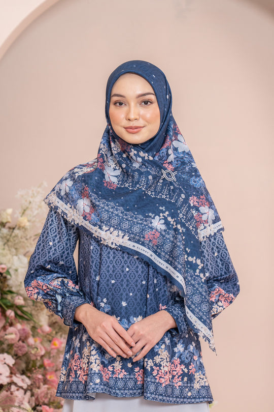 Rissa Scarf Syar'i Ocean Pearl - Wearing Klamby