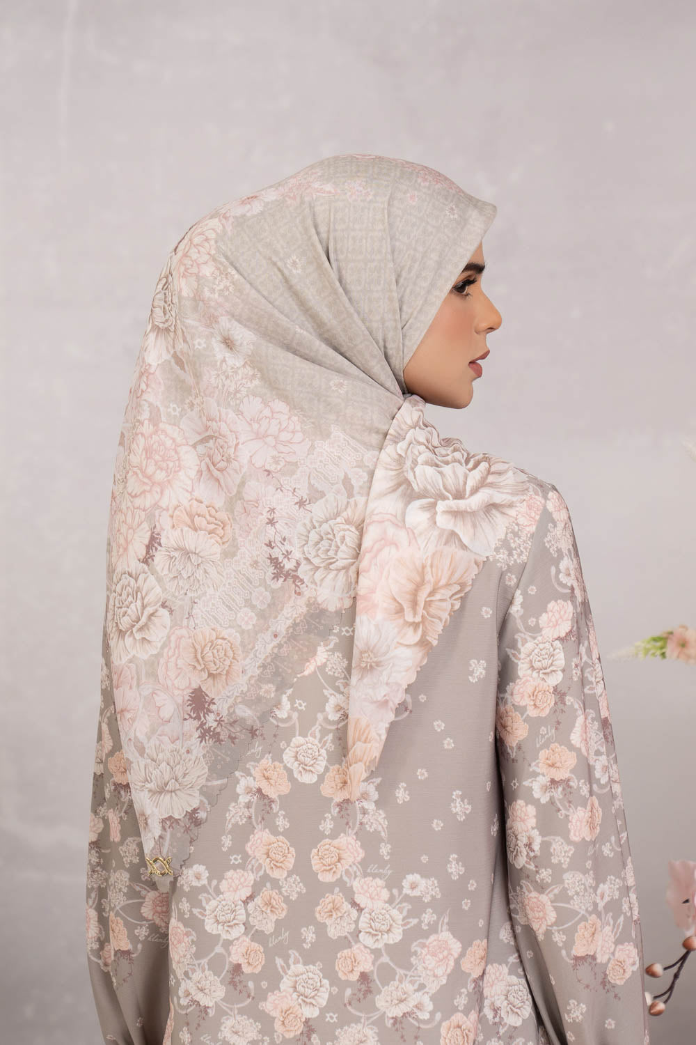 (Early Booking) Marjorie Dress & Scarf Set Most Taupe