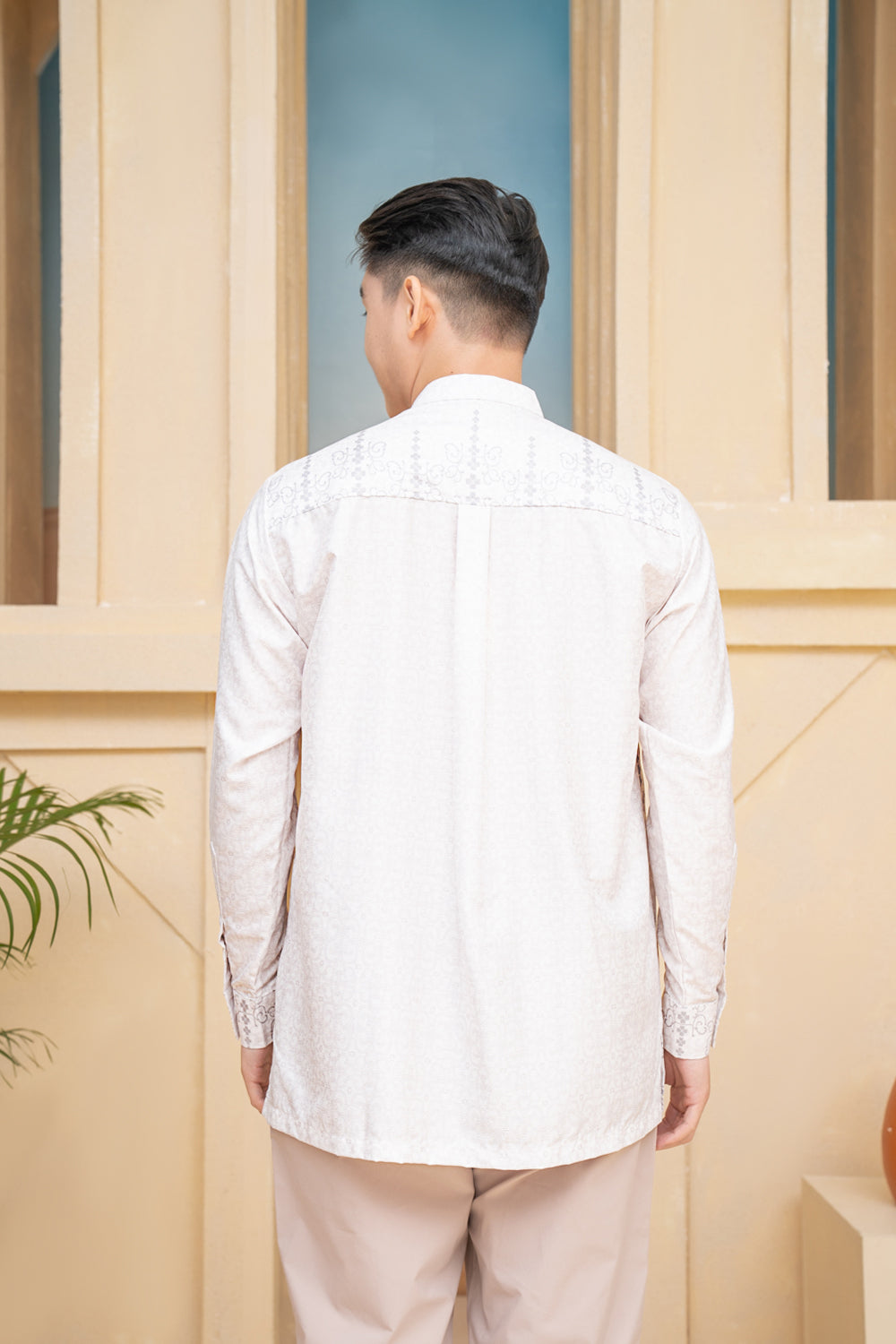 Malqaf Long Shirt Men Snowy Pearl