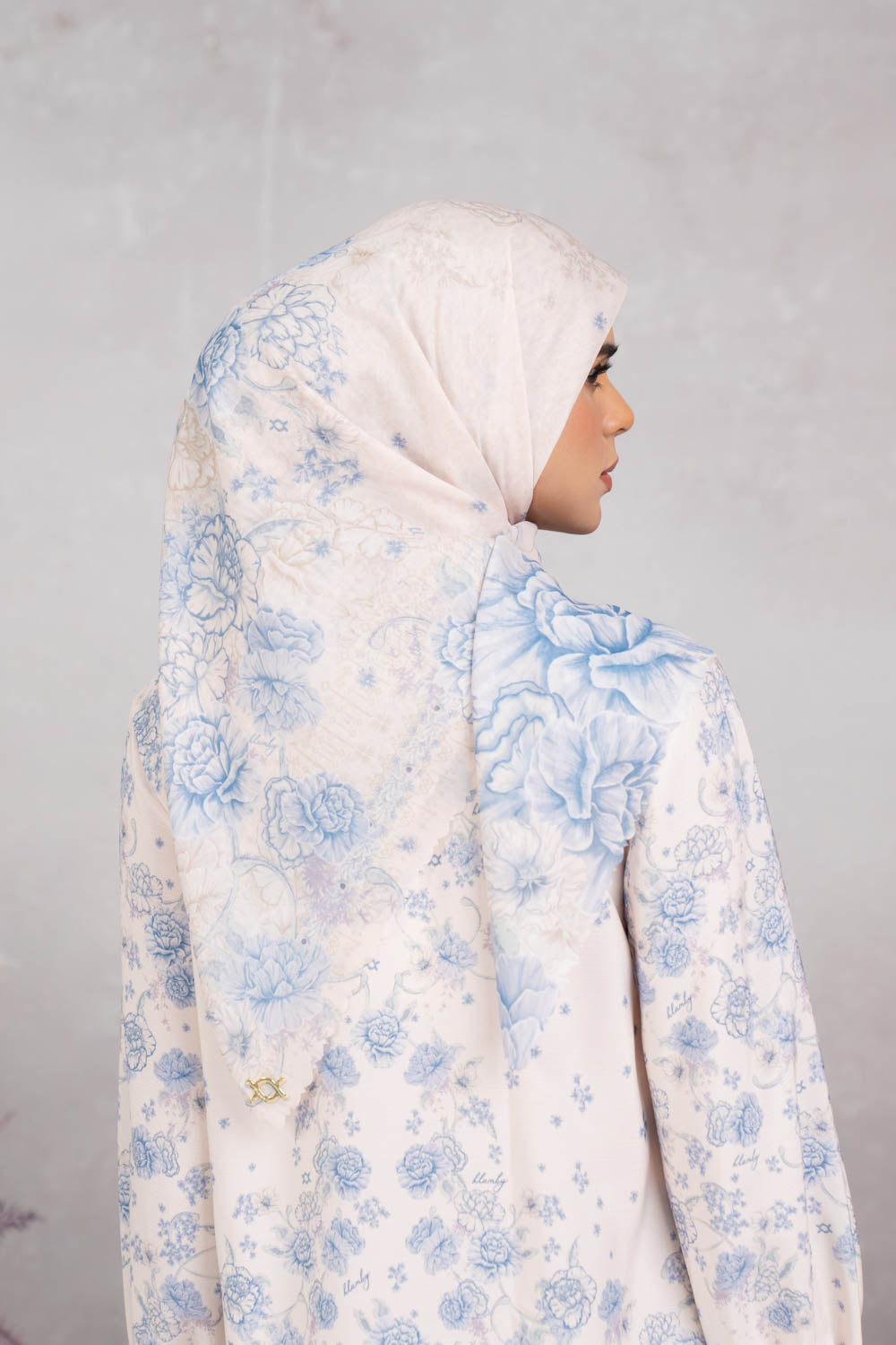 (Early Booking) Marjorie Scarf Sky Mist