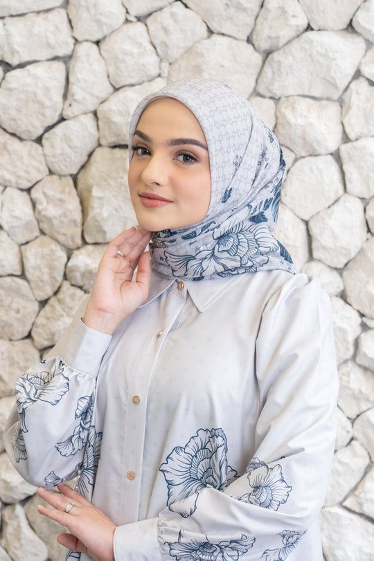 Leysha Scarf Cloudy White