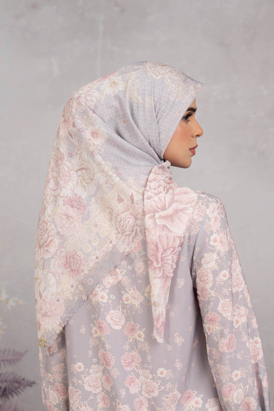 (Early Booking) Marjorie Shirt & Scarf Set Heather Blush