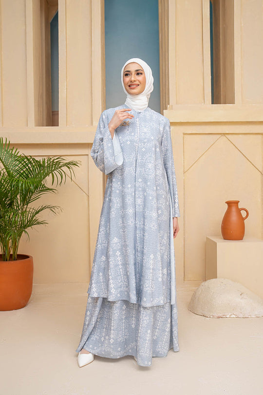 Malqaf Dress Blue Shiver