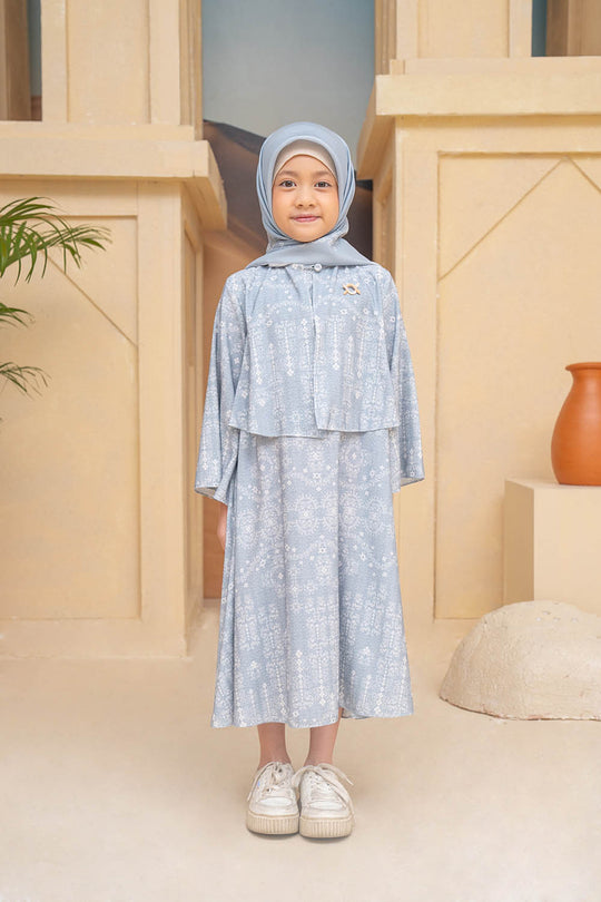 Malqaf Dress Girl Blue Shiver