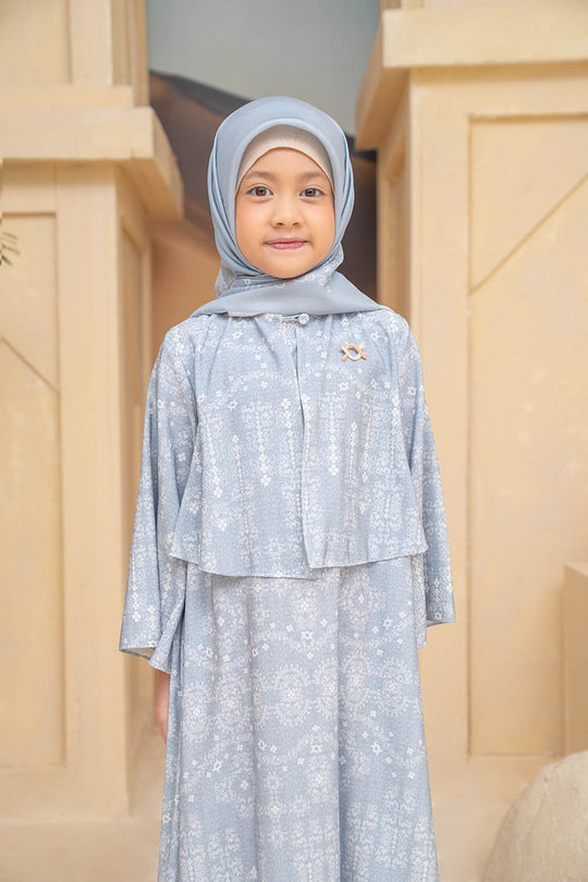 Malqaf Dress Girl Blue Shiver