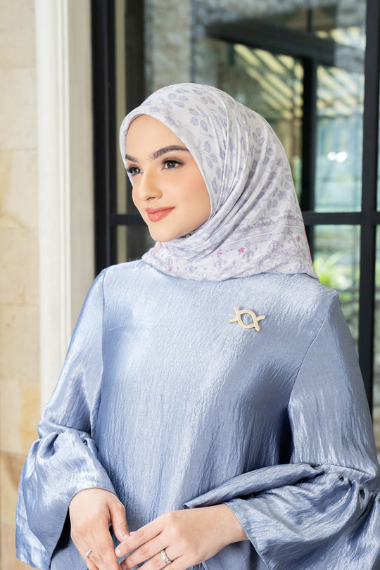 Syal Sophia Mutiara Abu-abu