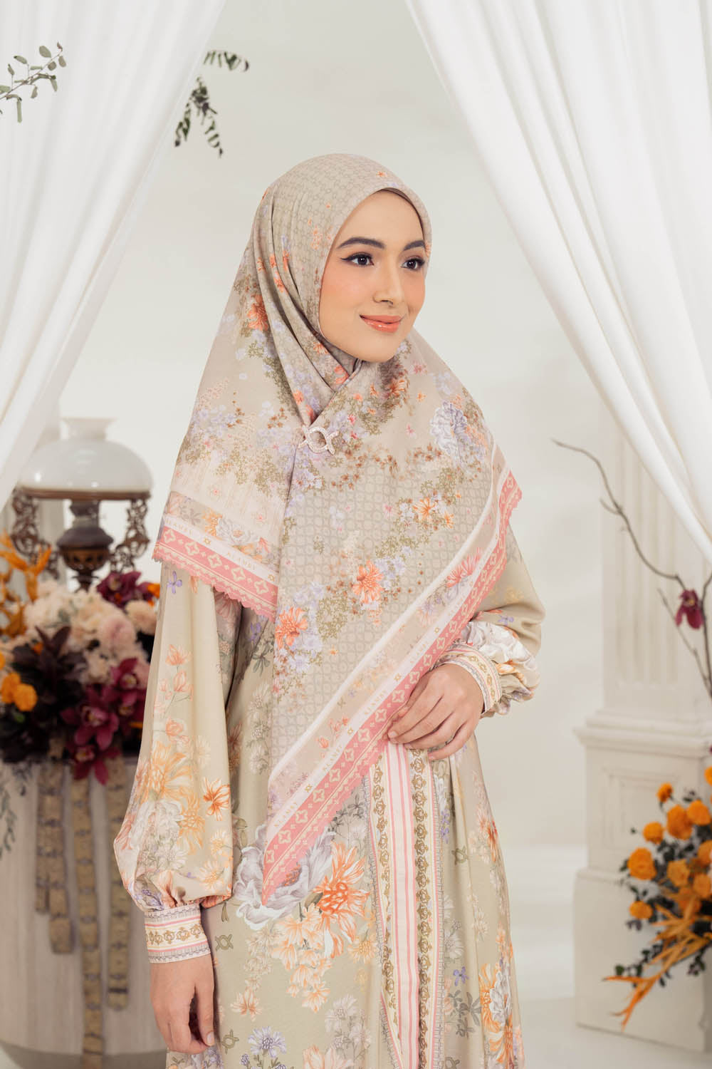 Sagara Dress & Scarf Syar’i Set Greenhill