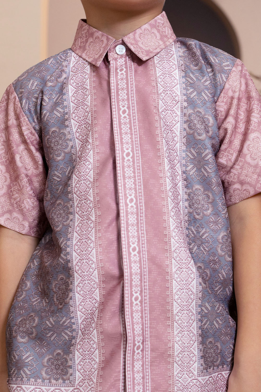 Pre Order - Medinela Shirt Boy Pink Scallop