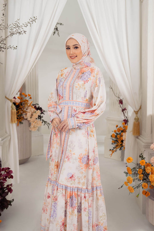 Sagara Dress & Scarf Syar’i Set Centella