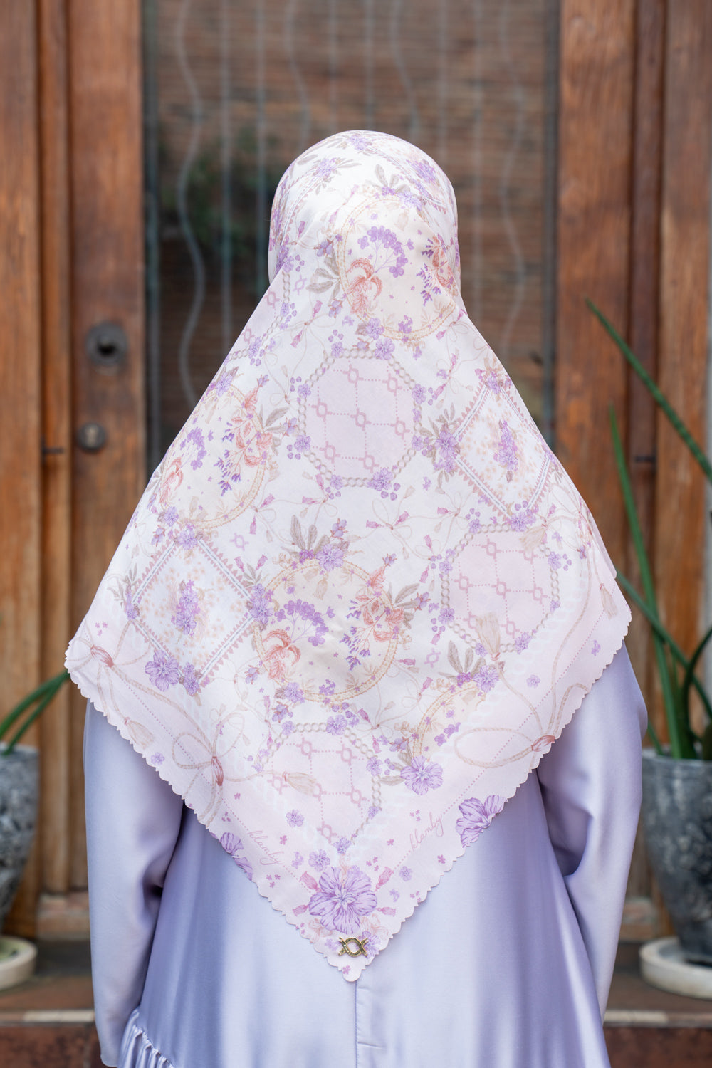 Jennia Scarf Syar'i Pinkish Orchid - Wearing Klamby