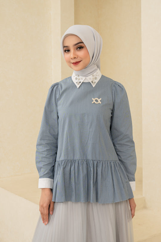 Blus Verena (Minor) Navy