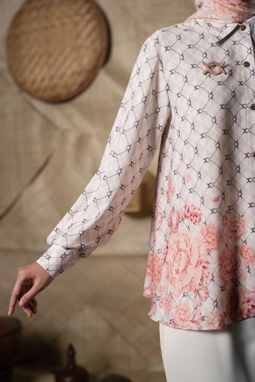 Rosette Shirt Meringue