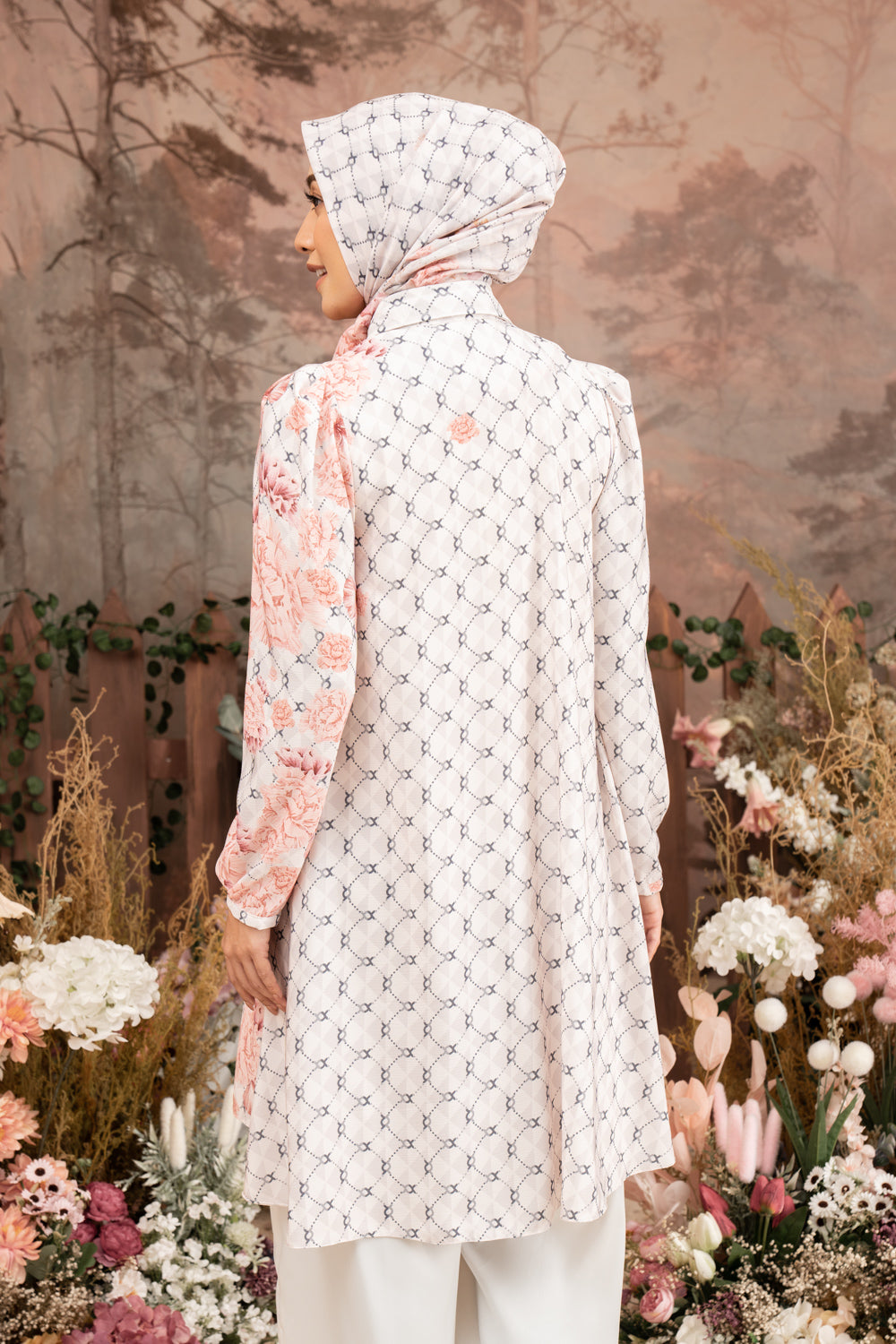 Rosette Tunic Meringue