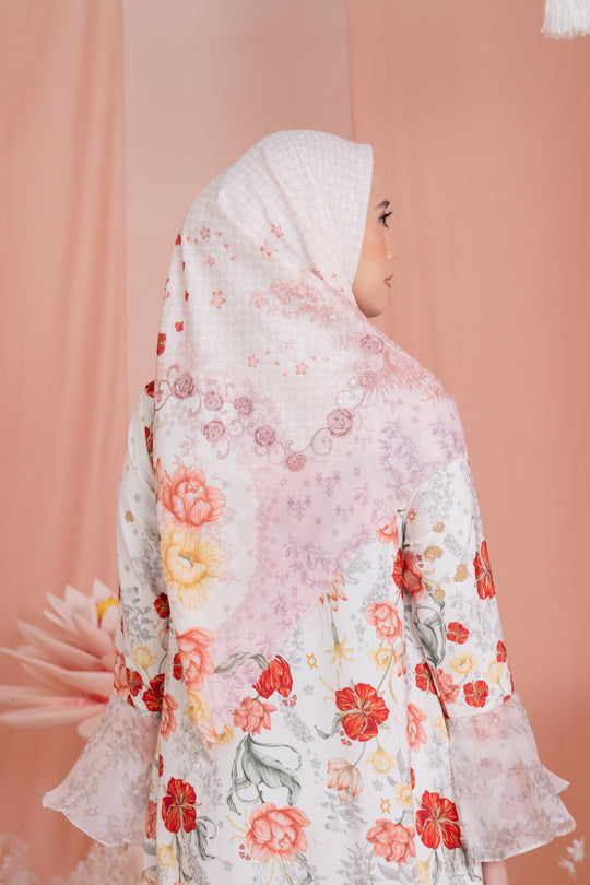 Dayana Dress & Scarf Syar’i Set Soft Saffron