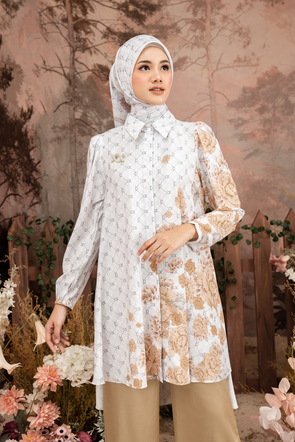 Rosette Tunic Frostbloom