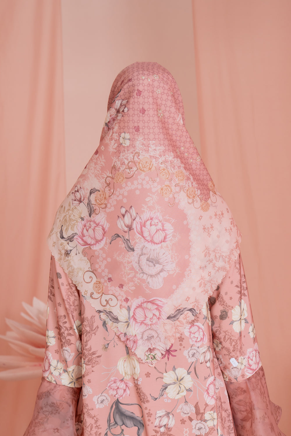 Dayana Scarf Syar'i Pecan Peach - Wearing Klamby