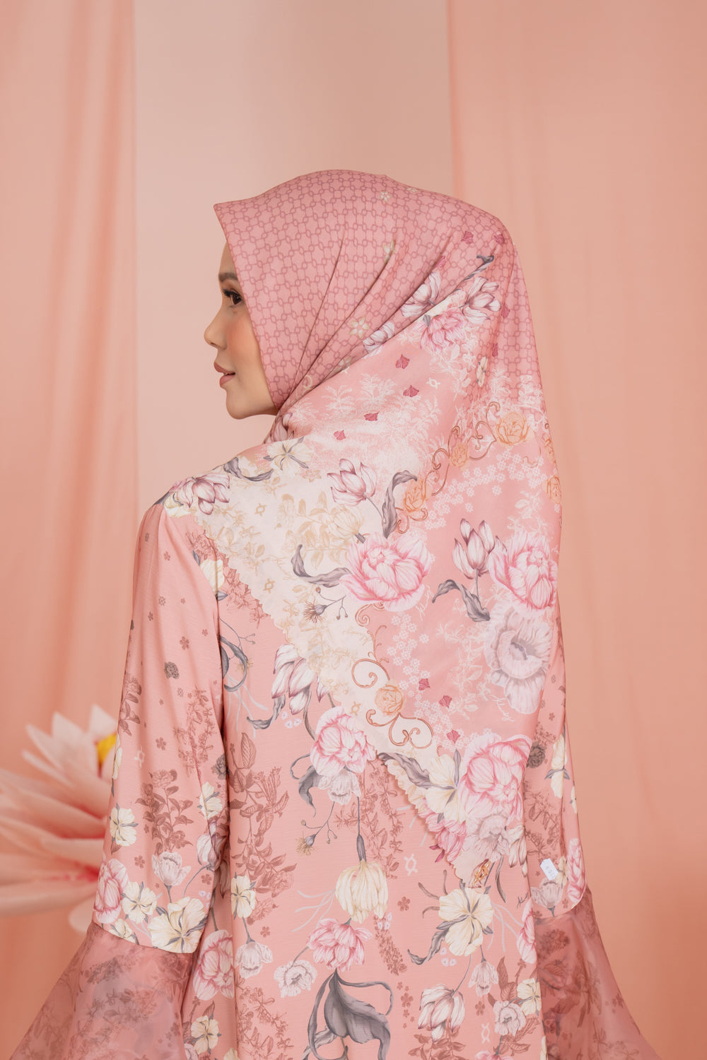 Dayana Scarf Syar'i Pecan Peach - Wearing Klamby